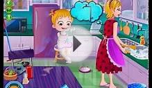 Игра Малышка Хейзел уборка на кухне
